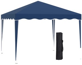 Outsunny namiot ogrodowy 3x3 m niebieski składany z regulacją wysokości UV ochrona Aosom PL