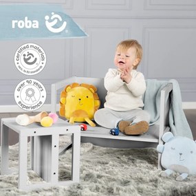 Szara ławka dziecięca Country Style – Roba