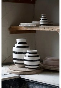 Czarno-biały kamionkowy wazon Kähler Design Omaggio, wys. 30,5 cm