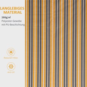 Outsunny markiza, markiza przegubowa, korbka ręczna, balkon, 2,95 x 2,45 m, aluminium, kolor: żółty, szary