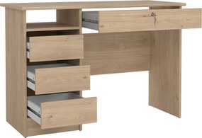 Biurko Function Plus 110 z szufladą na klucz, kolor jackson hickory