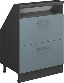 Szafka kuchenna na dach skośny niebiesko-szary 60x46x81.6 r-line