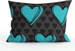 Poszewka na poduszkę z mikrofibry KASUGA 70x90 cm, turkusowa