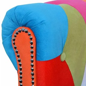 Patchwork sofa w stylu chesterfield trzyosobowa E1-K60