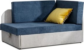 Mała rozkładana sofa ROSA, niebieska/szara