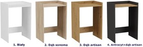 Łazienkowa szafka na pralkę antracyt + dąb artisan - Rubes