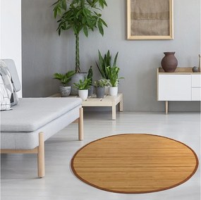 Dywan 120 cm Brązowy Dywan z bambusa