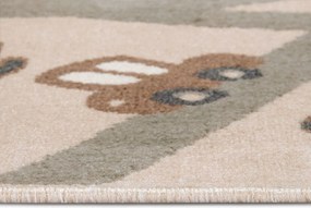 Dywan dziecięcy Safari Adventures – Zwierzęcy Park krem-brąz-szary 120 cm x 170 cm Atest