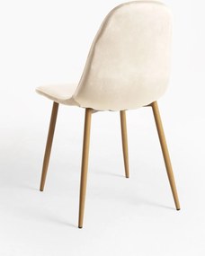 Zestaw 4 Krzese Teok Aksamitne