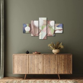 Obraz - Abstrakcja 3D w pastelowych kolorach (125x70 cm)