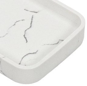 Mała taca dekoracyjna do łazienki, wzór marmuru, 19,2 x 11,3 x 2,5 cm