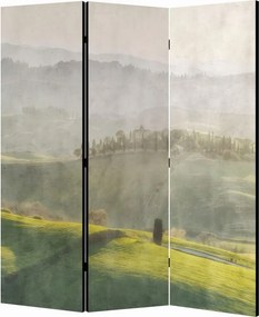 Parawan pokojowy 3-częściowy 135x172 Dwustronny dekoracyjny rustykalny vintage Toskańskie Wzgórza O Świcie