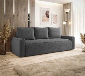 Grafitowa rozkładana sofa z funkcją spania T6-A44