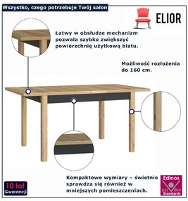 Rozkładany stół dąb mauvella H3-B15
