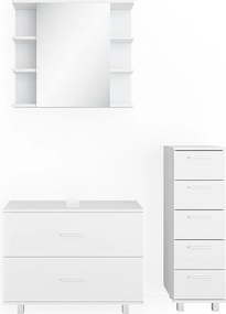 Zestaw mebli łazienkowych biały 80x33x60 ilias
