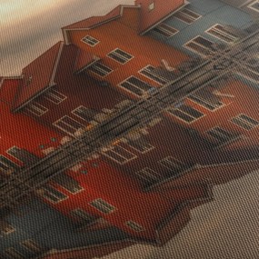 Obraz kolorowych domów (170x50 cm)
