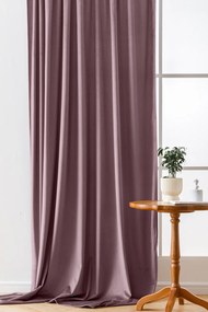 Jasnofioletowa zaciemniająca zasłona VELVET 140x270 cm Zawieszanie: Taśma z wiązaniami