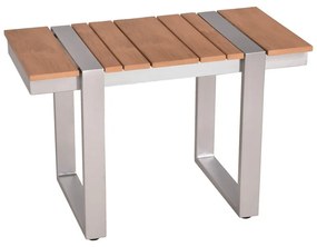 Beżowy metalowy zestaw mebli ogrodowych dla 6 osób Aurea – Garden Pleasure