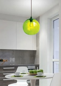 Lampa nad stół z okrągłym zielonym kloszem - Z45 Fonat 2X