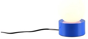 Niebieska lampa stołowa ze szklanym kloszem (wys. 17 cm) Countess – Trio