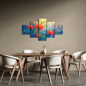 Obraz - Pomarańczowe kwiaty (125x70 cm)