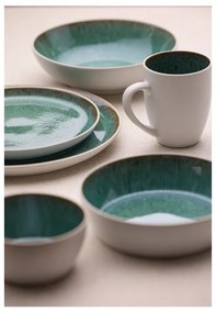 Biało-zielona kamionkowa miska 850 ml Gastro White/Green – Bitz