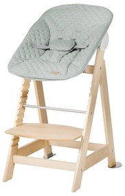 Jasnozielono-naturalne krzesełko do karmienia Style Born Up 2in1 – Roba
