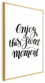 Plakat Enjoy 40x60 cm z ramą złotą bez marginesu ARTGEIST B