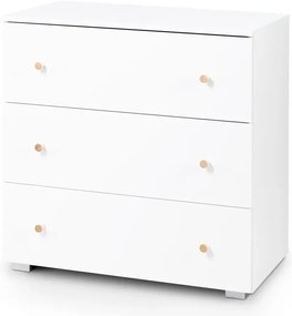 Komoda dla dzieci KAROLINA 80cm biała z przewijakiem LITTLE SKY