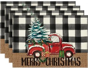 Świąteczna podkładka na stół MERRY CHRISTMAS 30x45 cm, biała