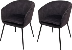 Krzesło do jadalni MCW-O28 (zestaw 2 sztuk), ciemnoszary