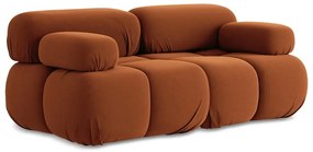 Pomarańczowa aksamitna sofa modułowa 190 cm Lokua – Makamii