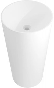 Mexen Onyx-03 umywalka wolnostojąca z konglomeratu 45 x 45 cm, biała mat - 26534500