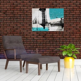 Obraz - Turkusowa abstrakcja (70x50 cm)