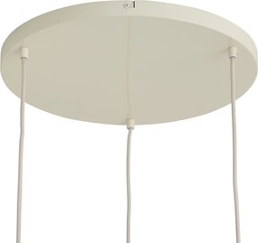 Retro Lampa Wisząca Beżowa z Metalowym Kloszem 3-punktowa - Ophelia