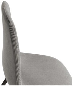 Jasnoszare tapicerowane krzesła zestaw 4 szt. Minka – Marckeric