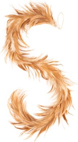 Girlanda z piór koguta, jasnobrązowy, 95 x 10 x 3 cm