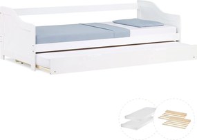 Łóżko 90x200 cm białe Łóżko typu Cabin