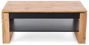 Rozkładany ławostół podnoszony blat dąb artisan/biała 120/65-92/50-72 BETTY