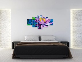 Obraz lilii wodnej na wodzie (125x70 cm)