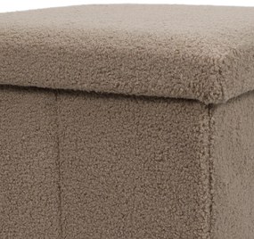 Pufa ze schowkiem boucle BINI, 38 x 38 x 38 cm