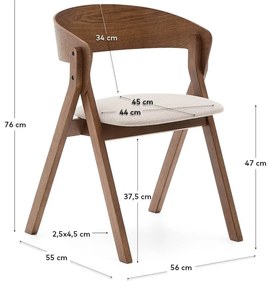 Brązowe krzesło Godia – Kave Home