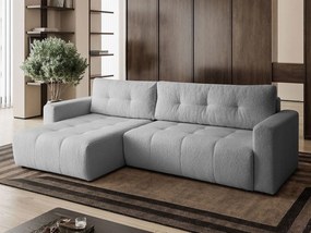 Narożnik w kształcie L VIENNA, tkanina Lambi, Szary, Lewy