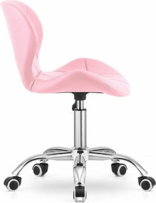 PROMOCJA Różowe krzesło biurowe AVOLA z ekoskóry II. klasa jakości