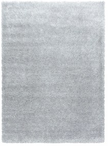 Dywan shaggy poliestrowy Brilliant srebrny 80 cmx 250 cm