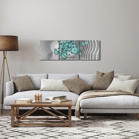 Obraz - Bąbelki (z zegarem) (90x30 cm)