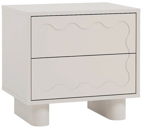 Zestaw 2 stolików nocnych - 2 szuflady - MDF - Beż - ANEZA