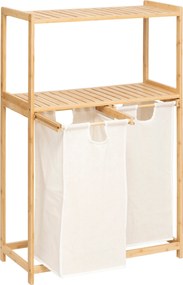 Regał bambusowy z koszem na pranie TIDY BOX, 72 x 33 x 109 cm