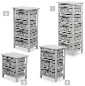 Komoda Ruby biały, 73 cm