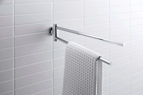Duravit D-Code wieszak na ręczniki Chrom - obrotowy z 2 uchwytami